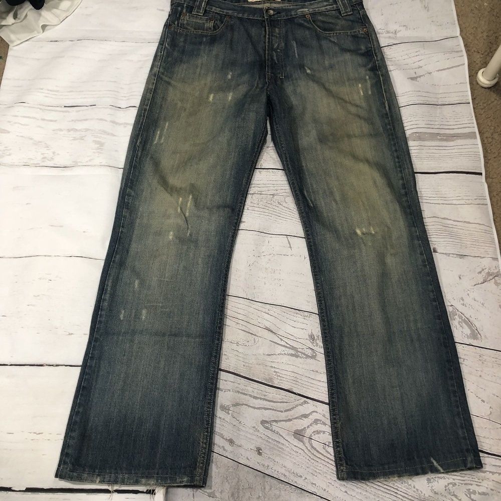 Boxer Denim Jeans‎ Embroidered Back Pockets Size 46